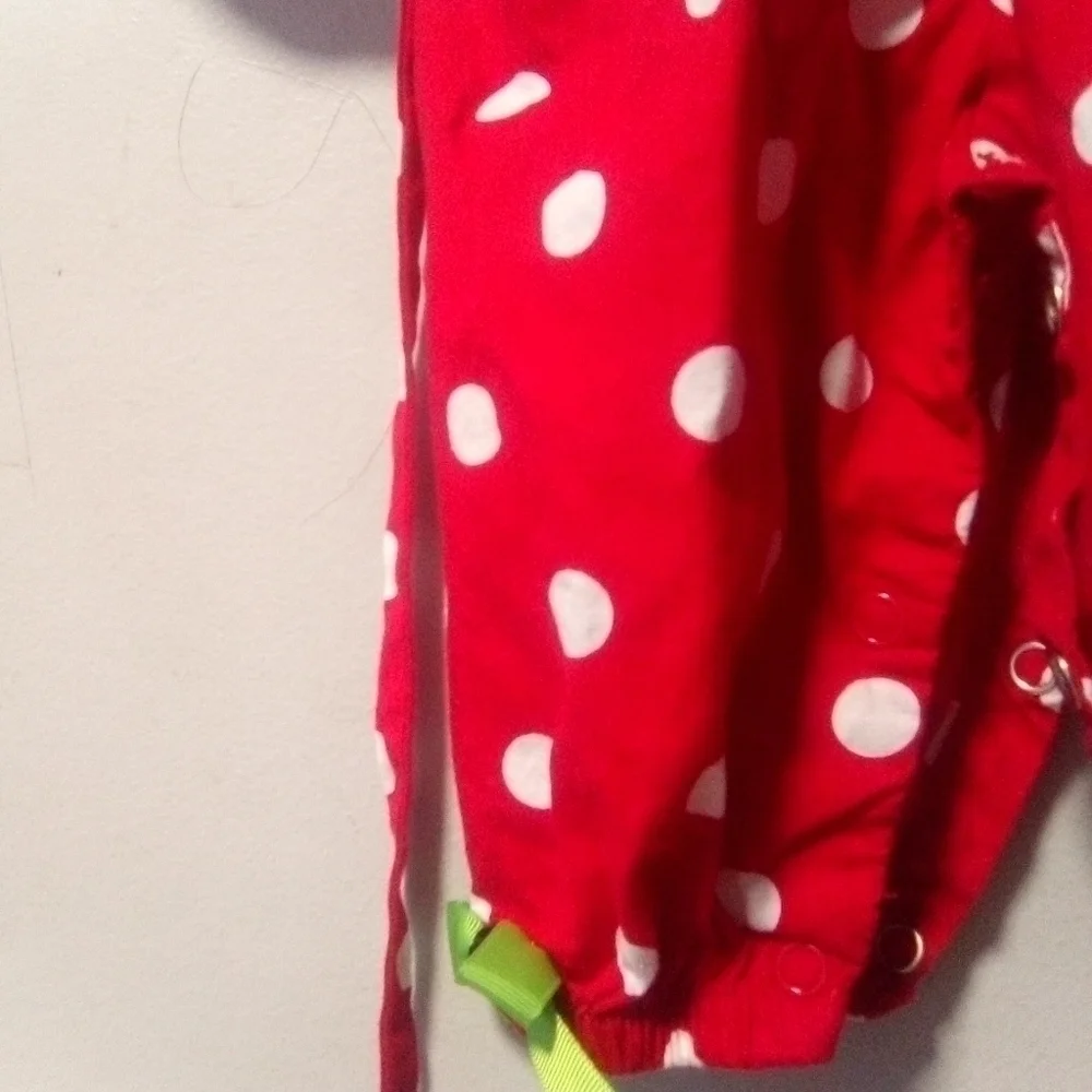 RARE addition brand girls holiday one piece festive outfit. Size 9 months.